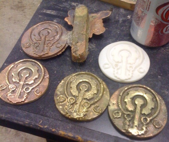 Bronze-casting coins from 3d-printed parts